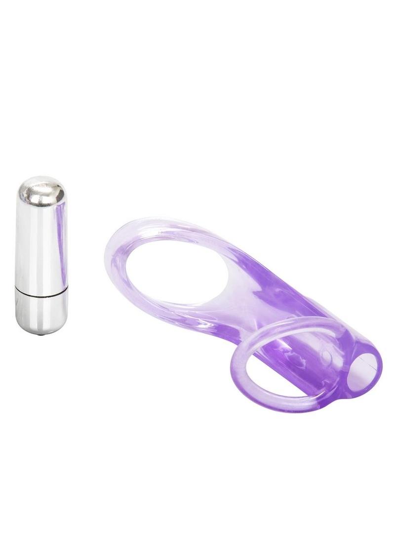 Intimate Pleasure Ring Vibrating Cock Ring - Purple
