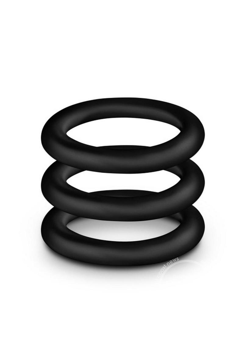 Performance VS2 Pure Premium Silicone Cock Rings - Small - Black