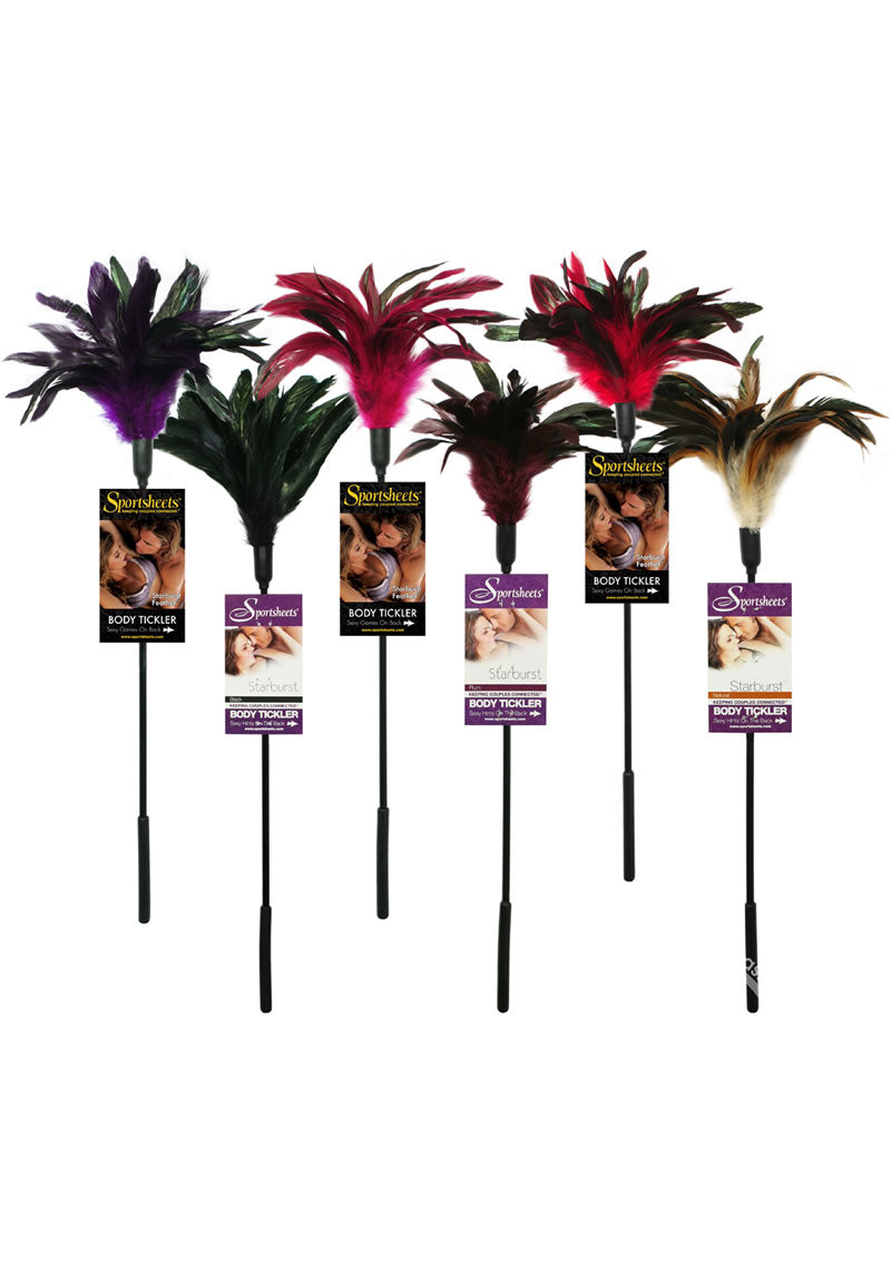 Sportsheets Starburst Feather Tickler (6 Piece) - Assorted Colors