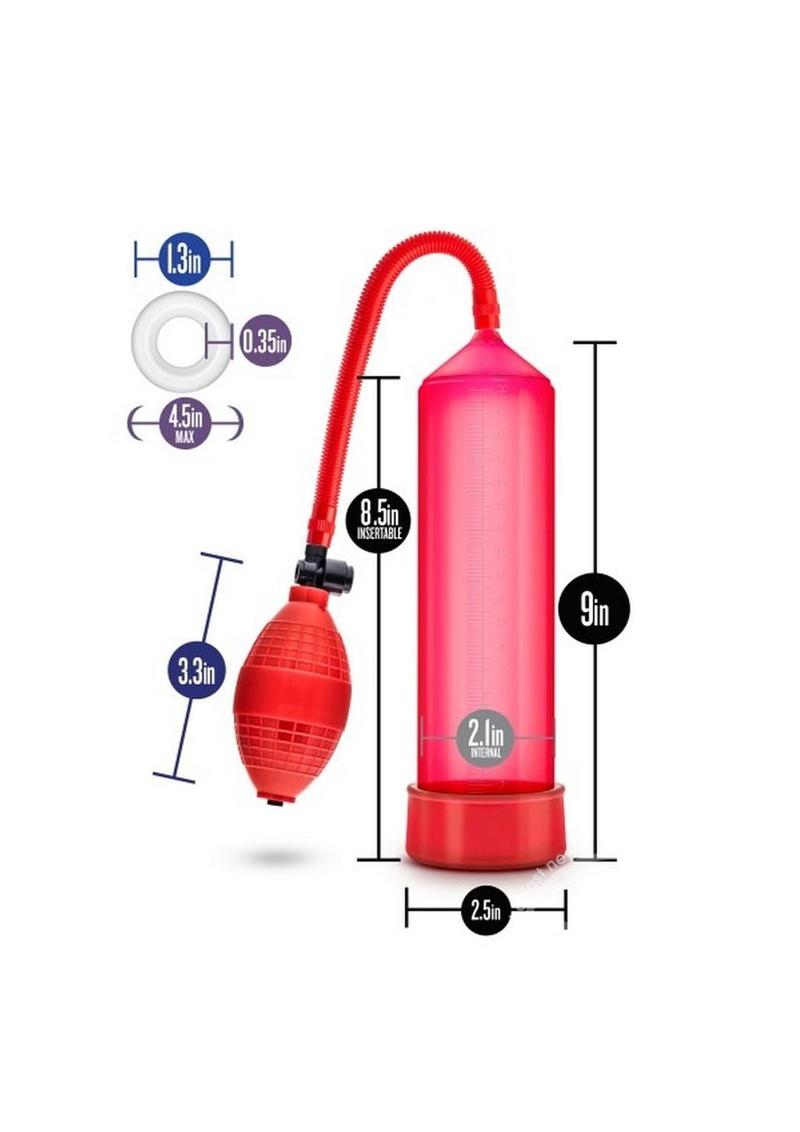 Performance VX101 Male Enhancement Penis Pump 9.5in - Red