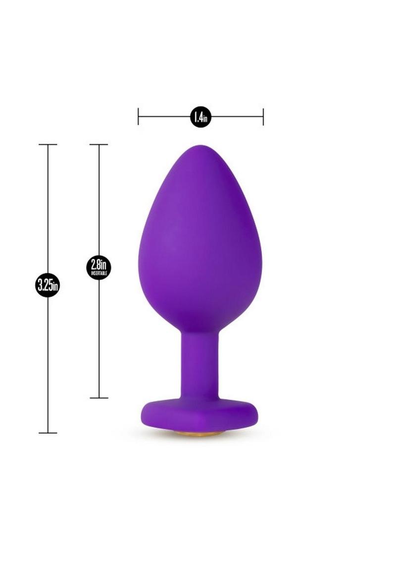 Temptasia Bling Plug Silicone Butt Plug - Medium - Purple