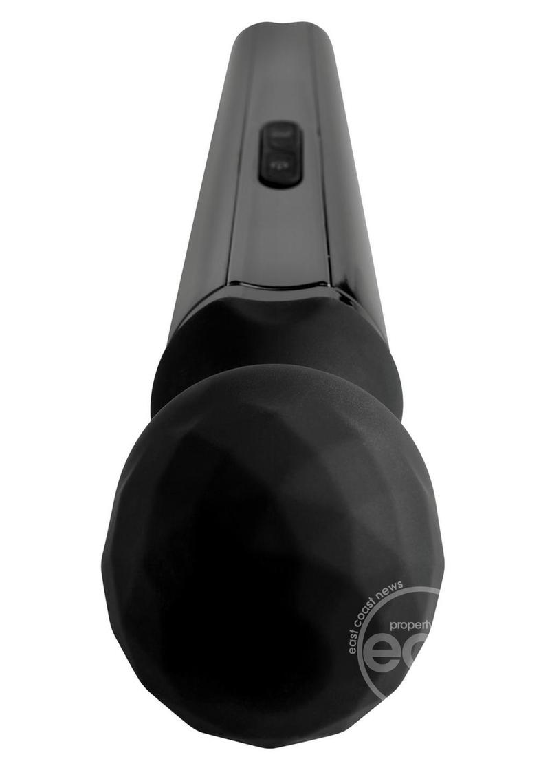 Wand Essentials Diamond Head Rechargeable Silicone Wand Massager - Black