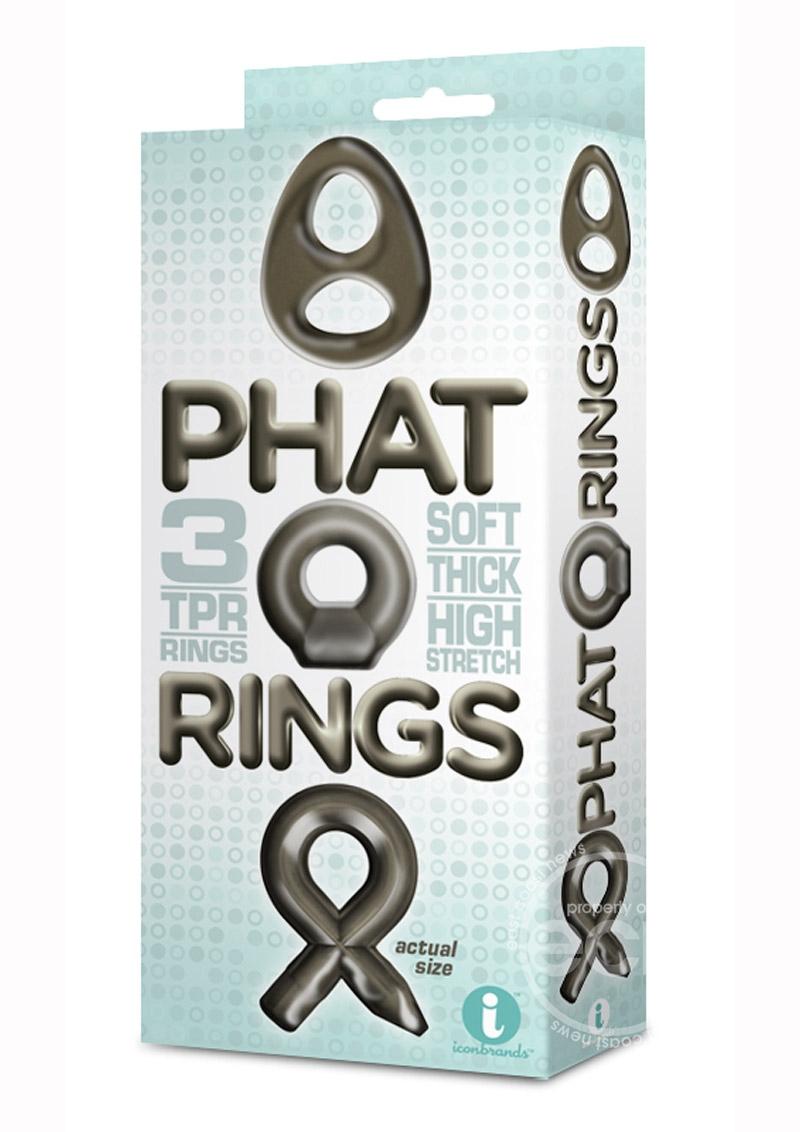 The 9's - Phat Rings Smoke 2, Chunky Cock Rings - Smoke