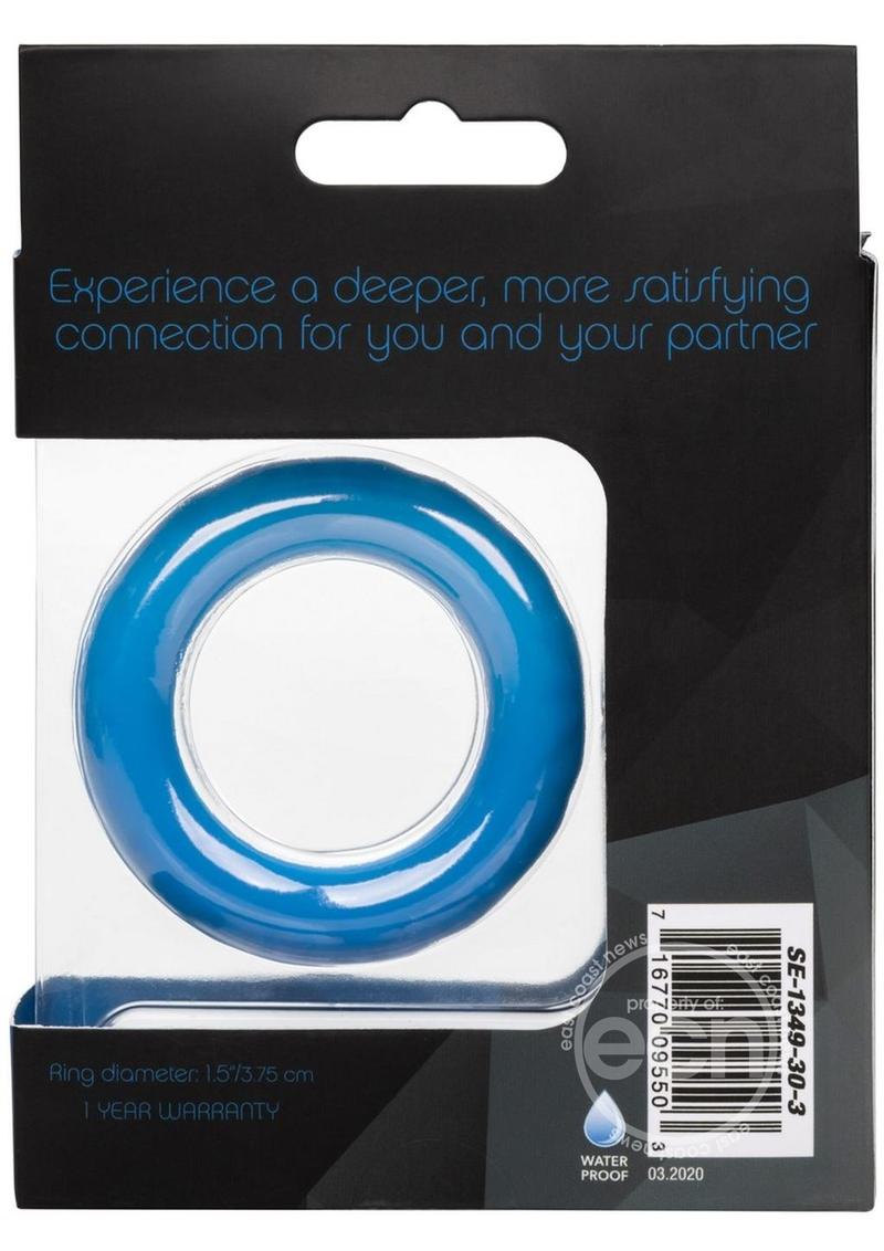 Link Up Ultra-Soft Max Silicone Cock Ring - Blue