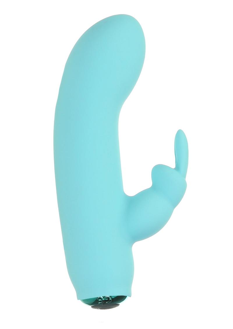 PowerBullet Alice's Bunny Silicone Rechargeable Rabbit Vibrator- Teal