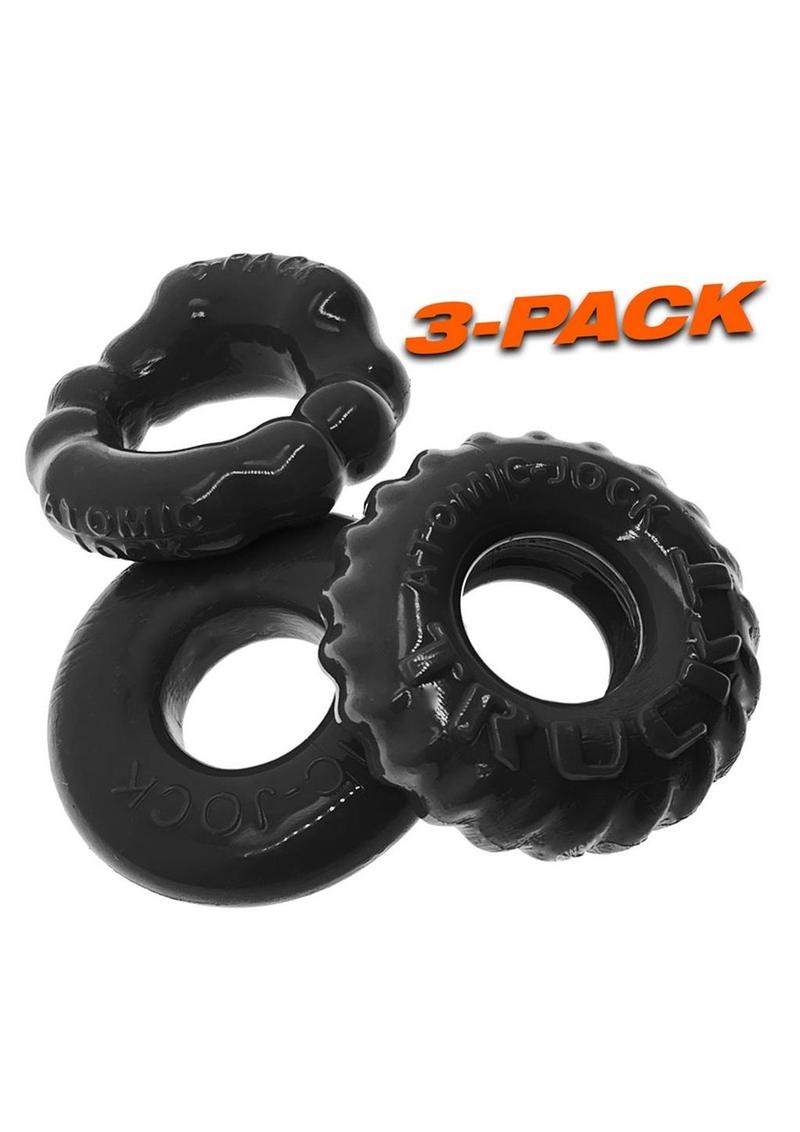 Oxballs Bonemaker Cock Ring Kit (3 pack) - Black