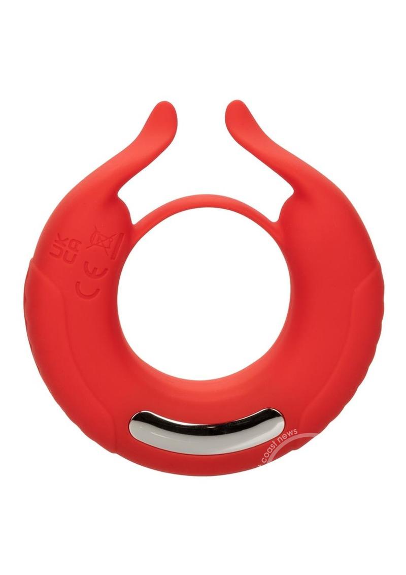 Silicone Rechargeable Taurus Enhancer Couples Ring - Red
