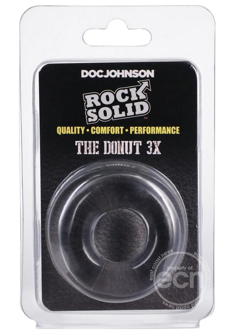 Rock Solid The 3X Donut Cock Ring - Clear
