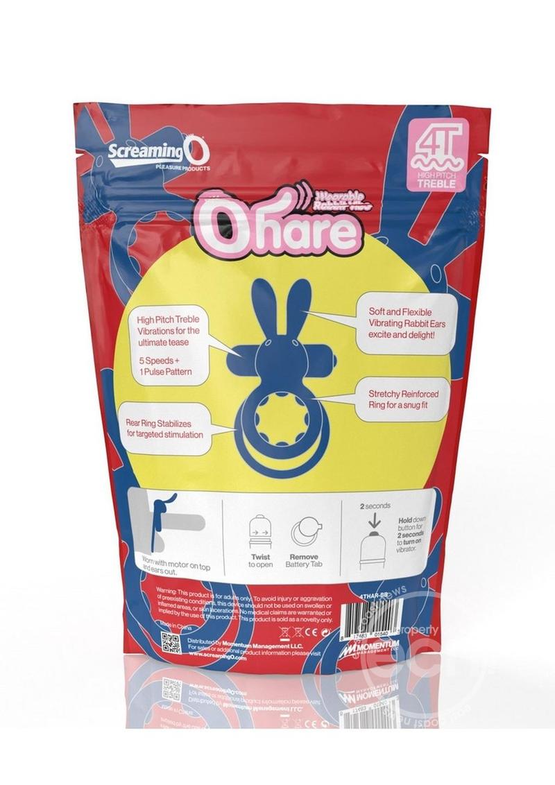 Screaming O 4T Ohare Vibrating Cock Ring - Blueberry