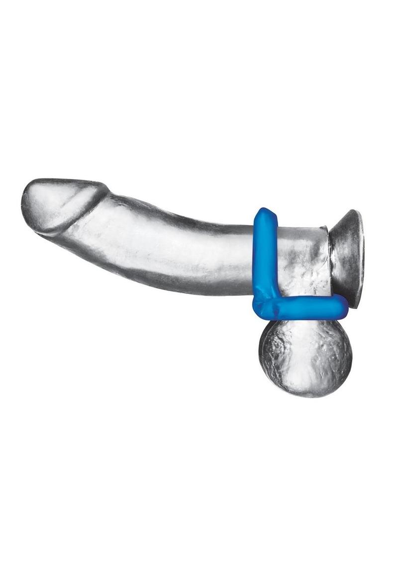 Blue Line Duo Cock And Ball Stamina Enhancement Ring (2 Pack) - Blue