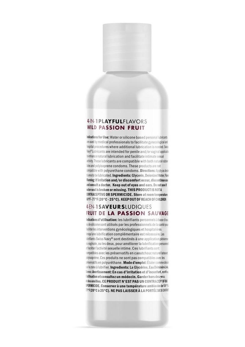 Swiss Navy 4 In 1 Flavored Lubricant 1oz - Wild Passion Fruit