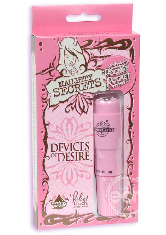 Naughty Secrets Devices Of Desire Pocket Rocket Waterproof 4in - Pink