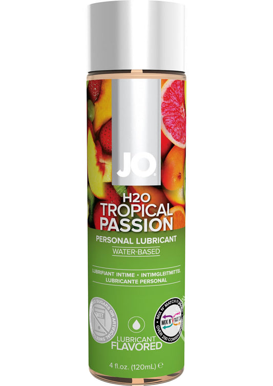 JO H2O Water Based Flavored Lubricant Tropical Passion 4oz