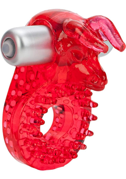 Couples Raging Bull Vibrating Cock Ring - Red