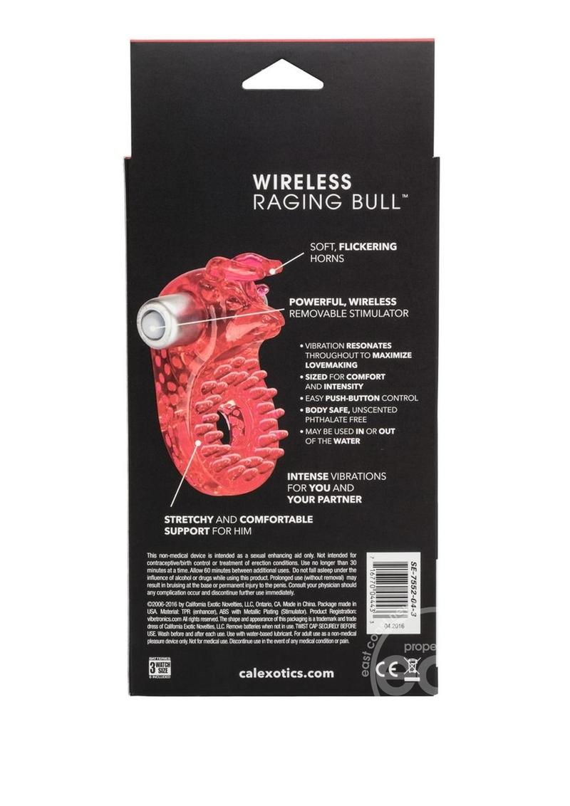 Couples Raging Bull Vibrating Cock Ring - Red