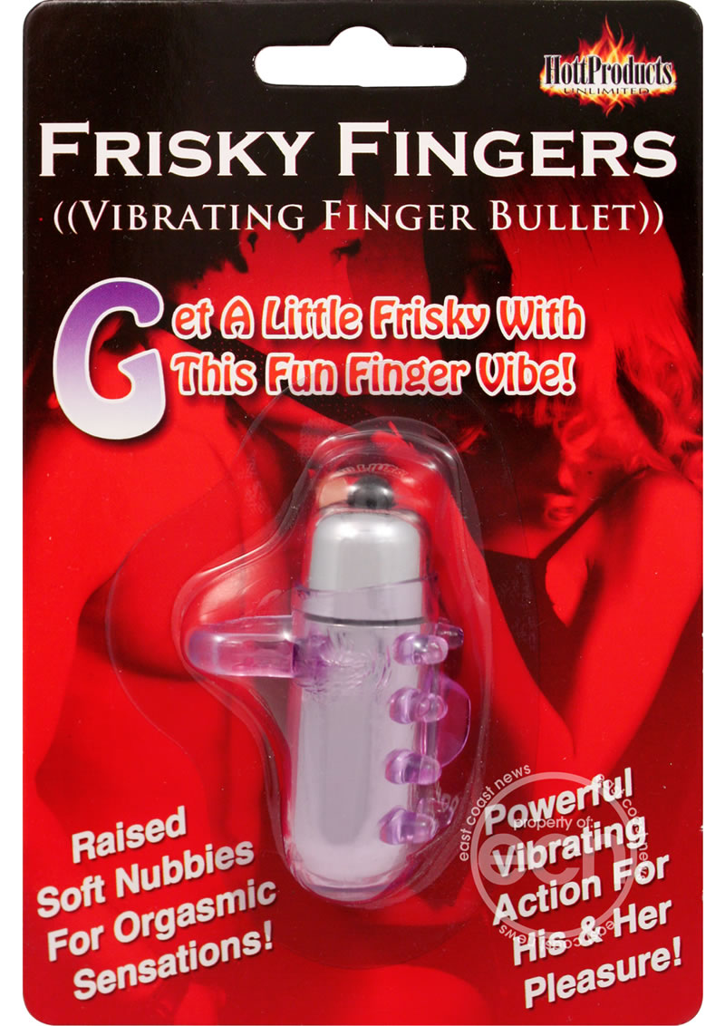 Frisky Fingers Silicone Finger Sleeve with Vibrating Bullet - Purple