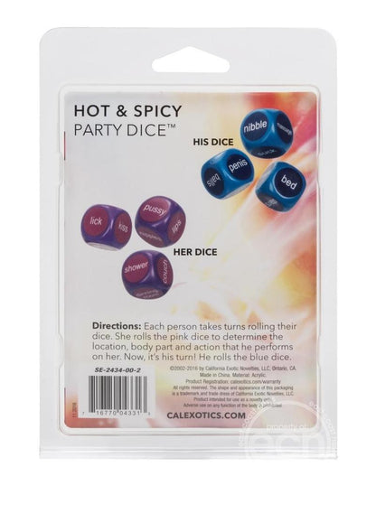 Hot and Spicy Party Dice - Multicolored