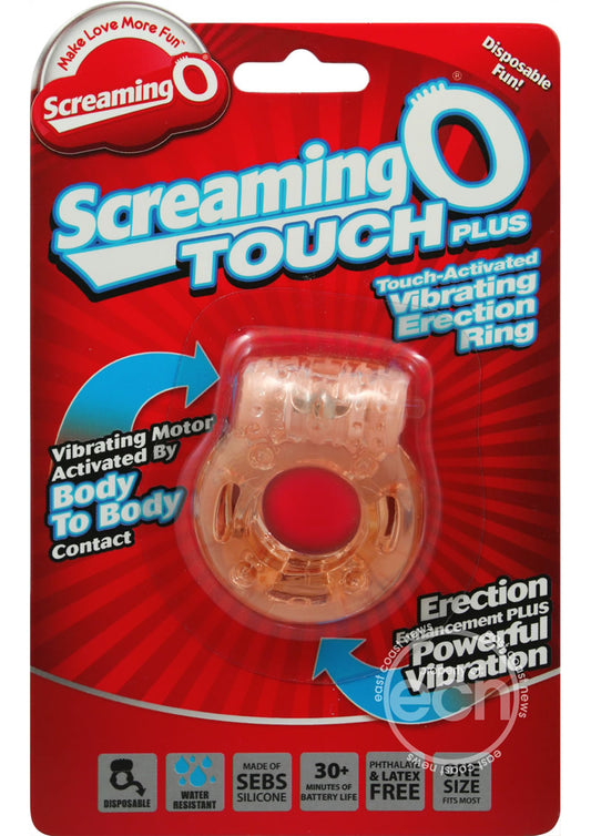 Screaming O Touch Plus Cock Ring Waterproof - Vanilla