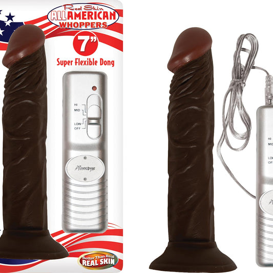 AFRO AMERICAN WHOPPER-7″ VIBRATING BROWN