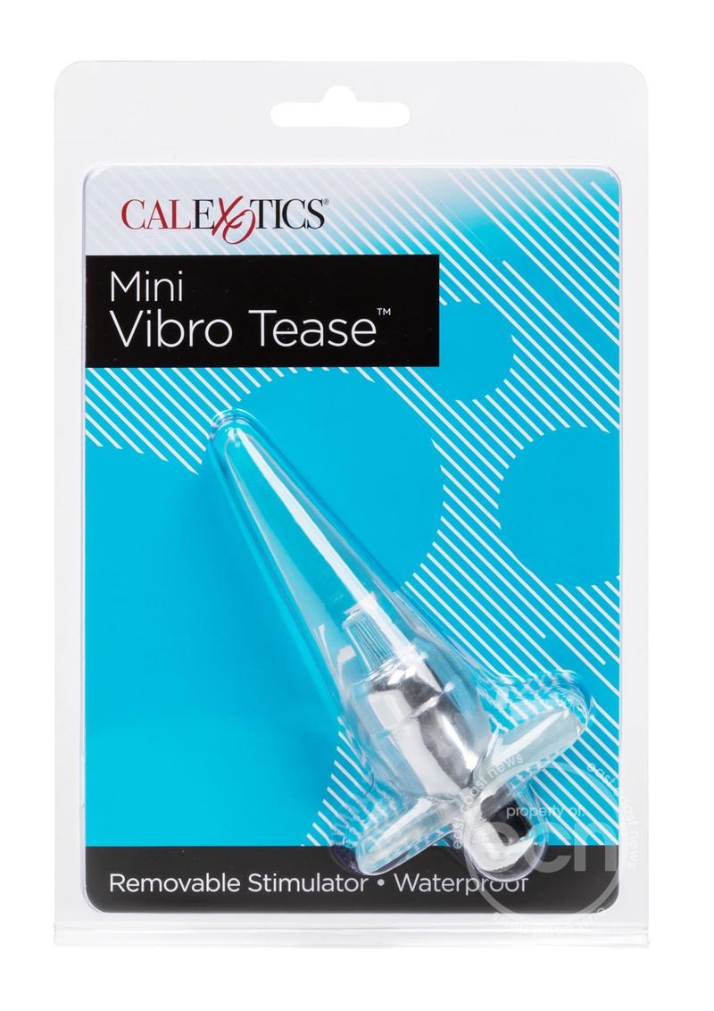 Mini Vibro Tease Vibrating Butt Plug - Clear