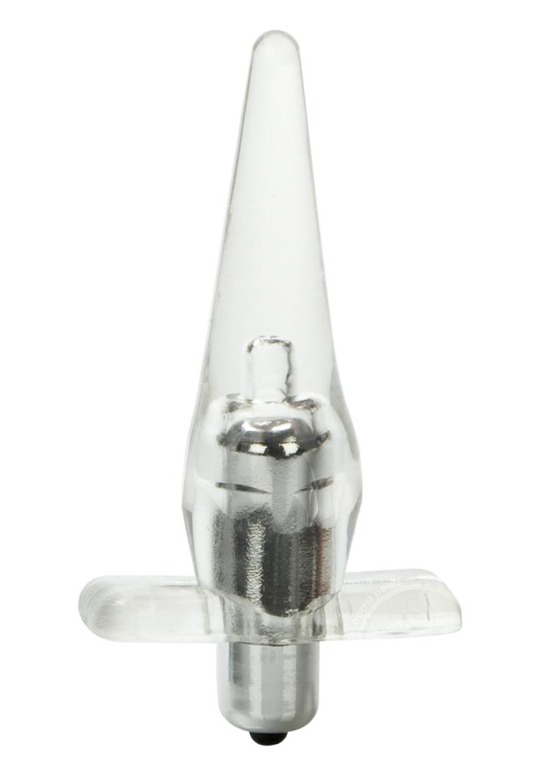 Mini Vibro Tease Vibrating Butt Plug - Clear