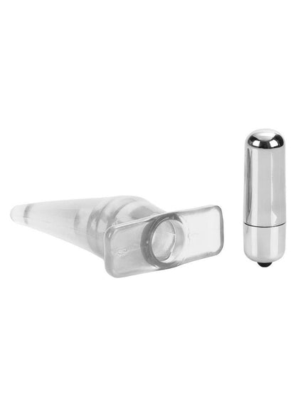 Mini Vibro Tease Vibrating Butt Plug - Clear