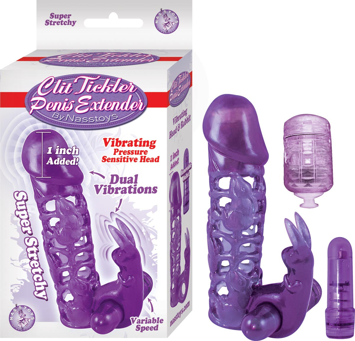 CLIT TICKLER PENIS EXTENDER BY NASSTOYS – PURPLE