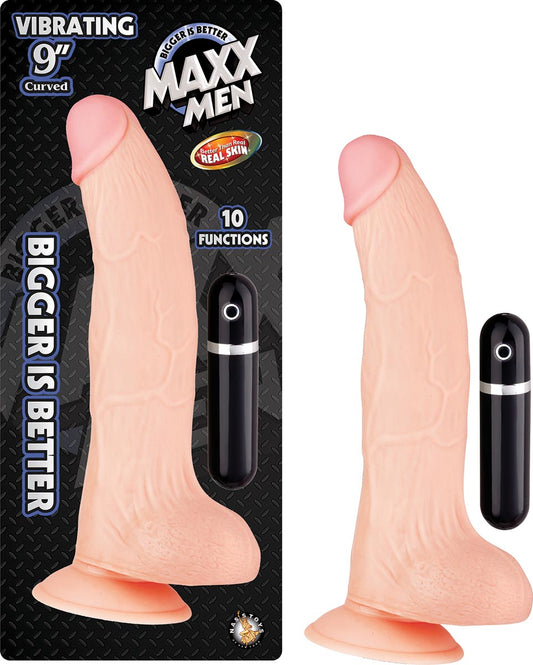 MAXX MEN VIBRATING 9″ CURVED – WHITE