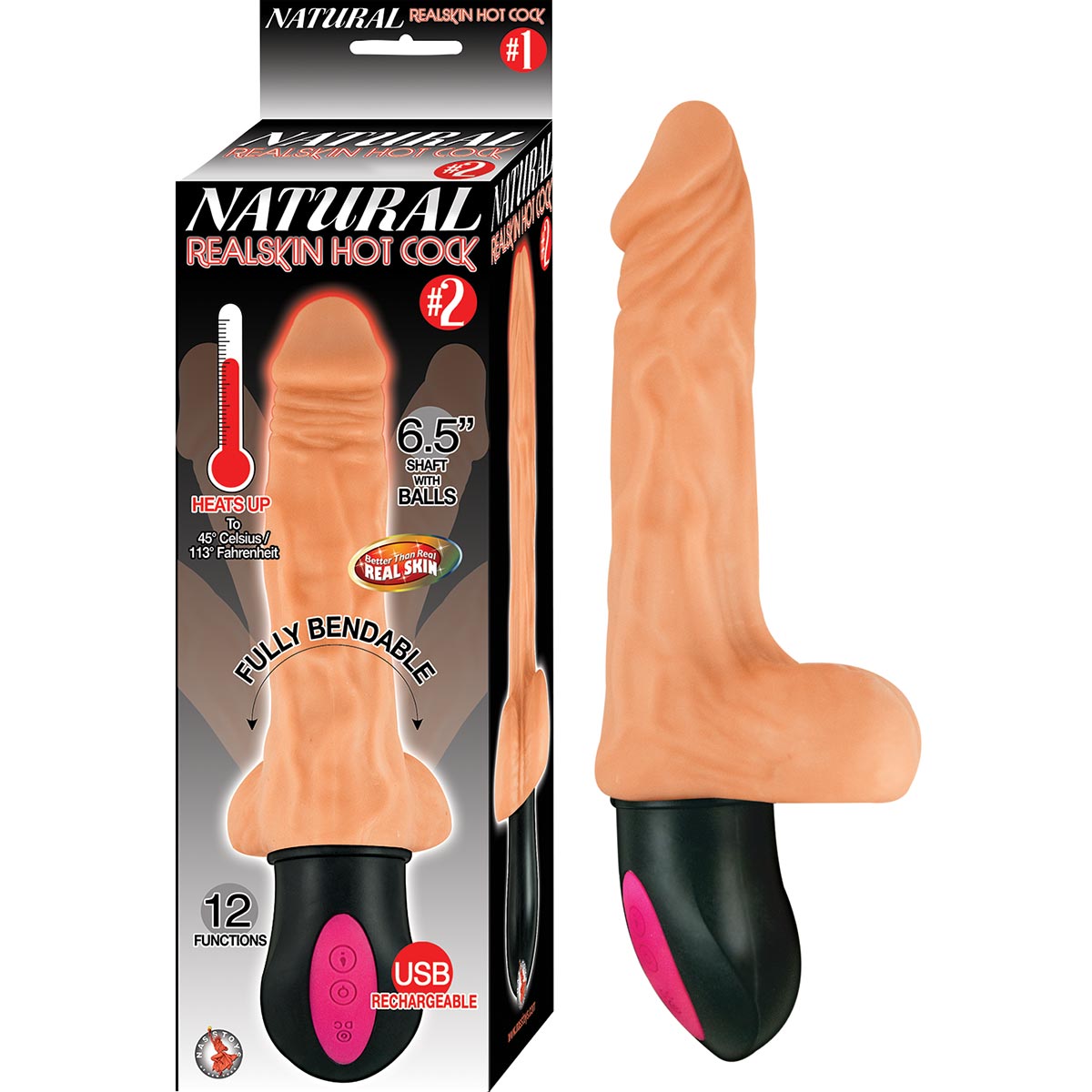 NATURAL REALSKIN HOT COCK #2WHITE