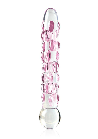 Icicles No. 7 Glass Dildo 7in - Clear/Purple