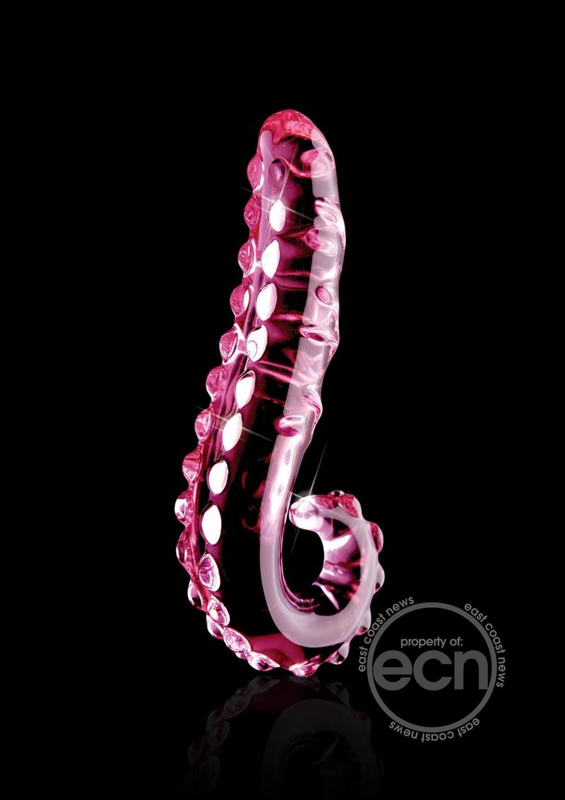 Icicles No. 24 Textured Glass Dildo 6in - Pink