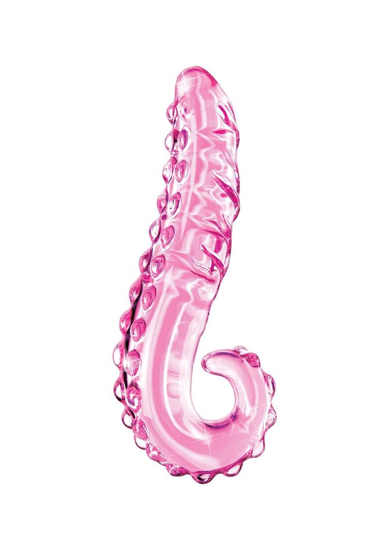 Icicles No. 24 Textured Glass Dildo 6in - Pink