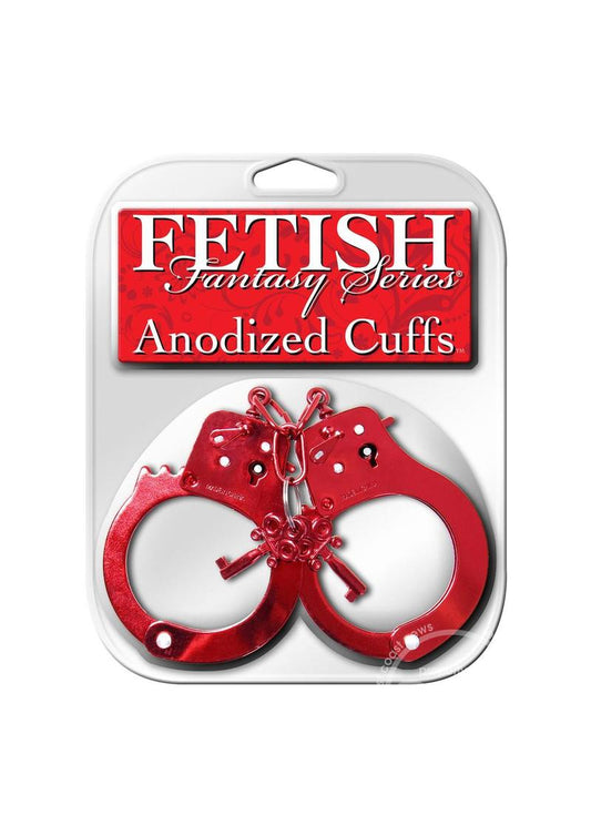 Fetish Fantasy Anodized Cuffs Red