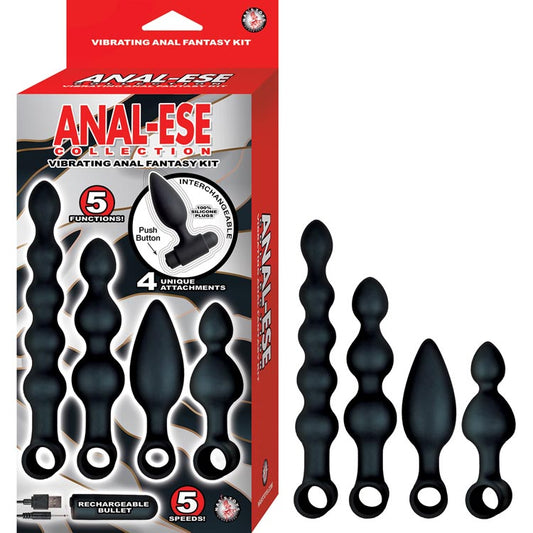 ANAL-ESE COLLECTION VIBRATING ANAL FANTASY KIT-BLACK