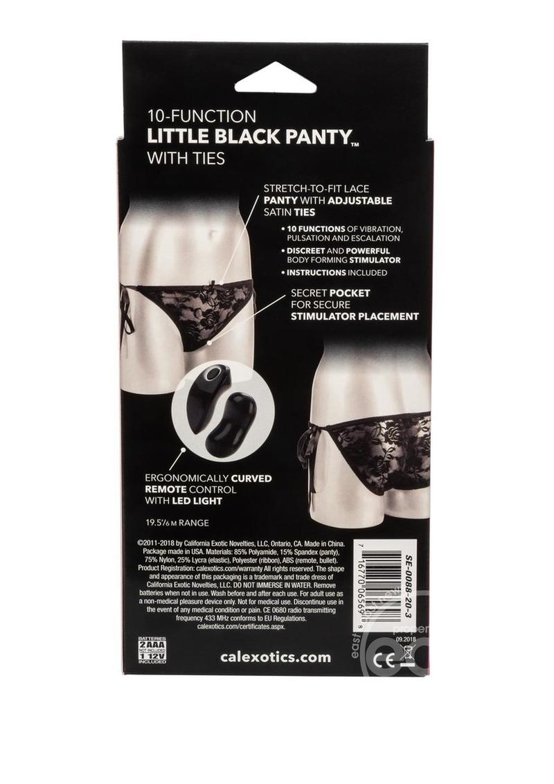 Little Black Panty Vibe Massager with Remote Control - Black