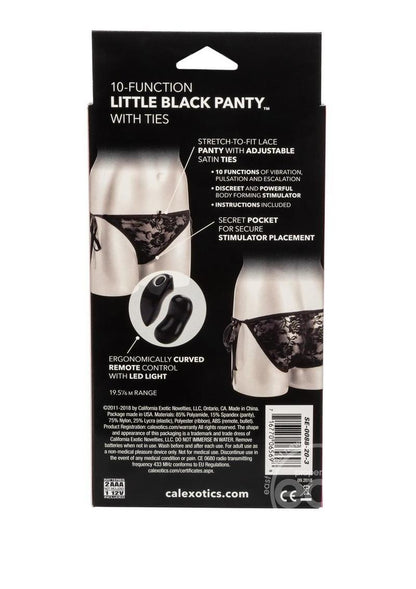 Little Black Panty Vibe Massager with Remote Control - Black