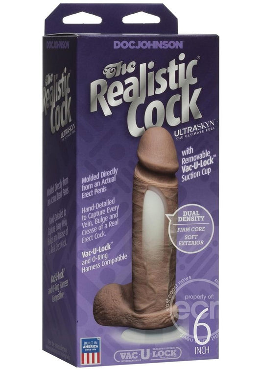 The Realistic Cock Ultraskyn Dildo 6in - Caramel