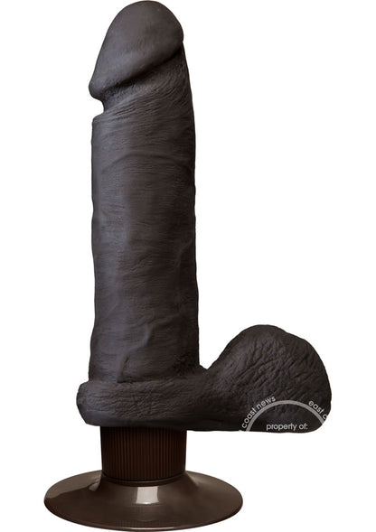 The Realistic Cock Ultraskyn Vibrating Dildo 6in - Black