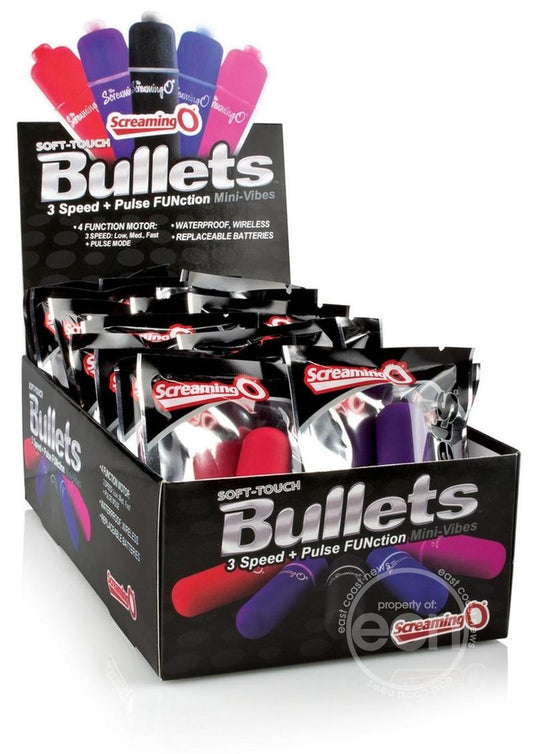 Scream O Soft Touch Bullets 3+1 Speed Mini Vibrator 20 Each Per Display Assorted Colors