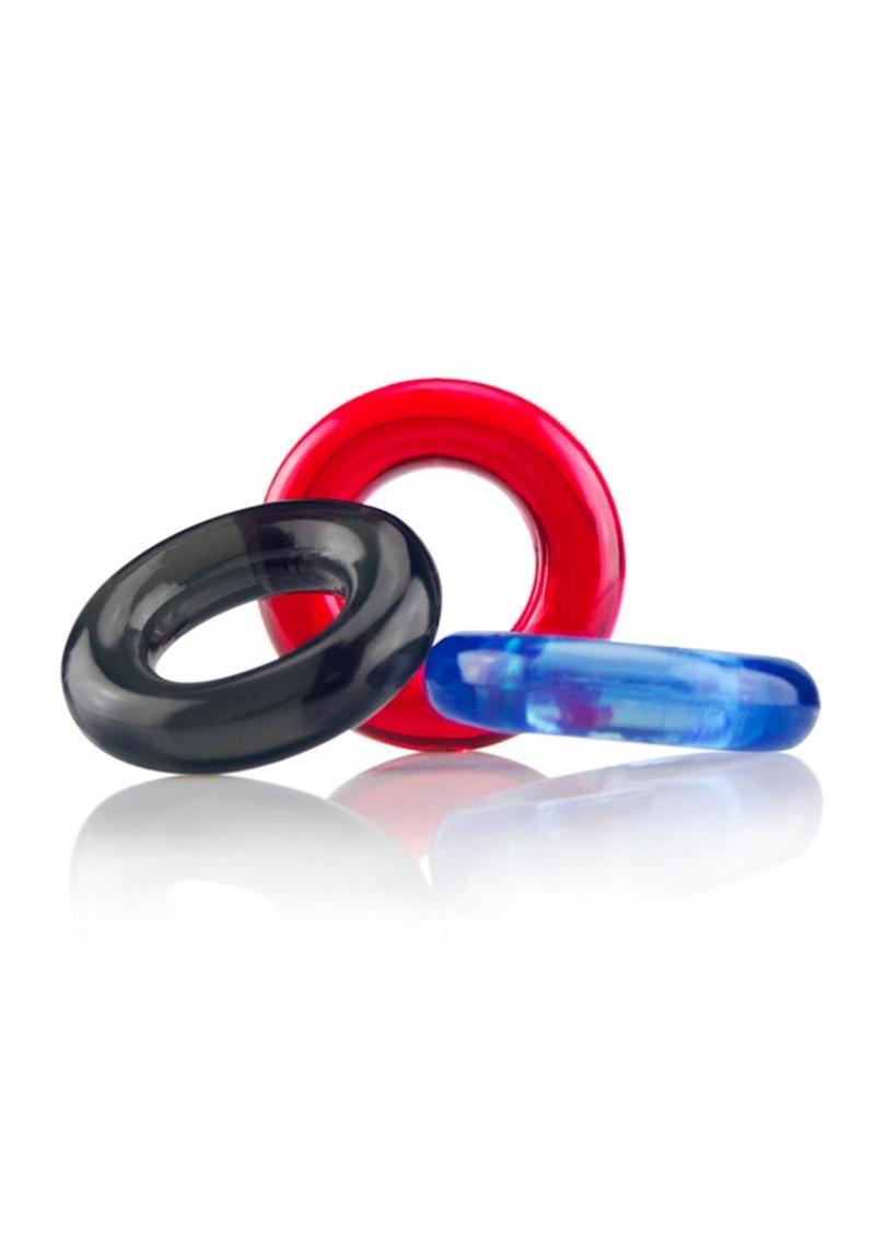 RingO's Erection Cock Rings Waterproof - Assorted Colors (36 per Fishbowl)