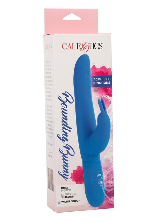 Bounding Bunny Silicone Rabbit Vibrator - Blue