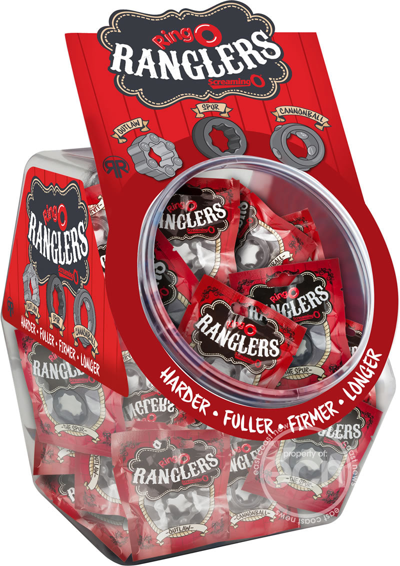 RingO Ranglers Cock Rings Fish Bowl - Assorted (30 each per bowl)