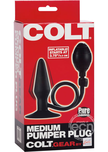 COLT Silicone Medium Pumper Plug Butt Plug - Black