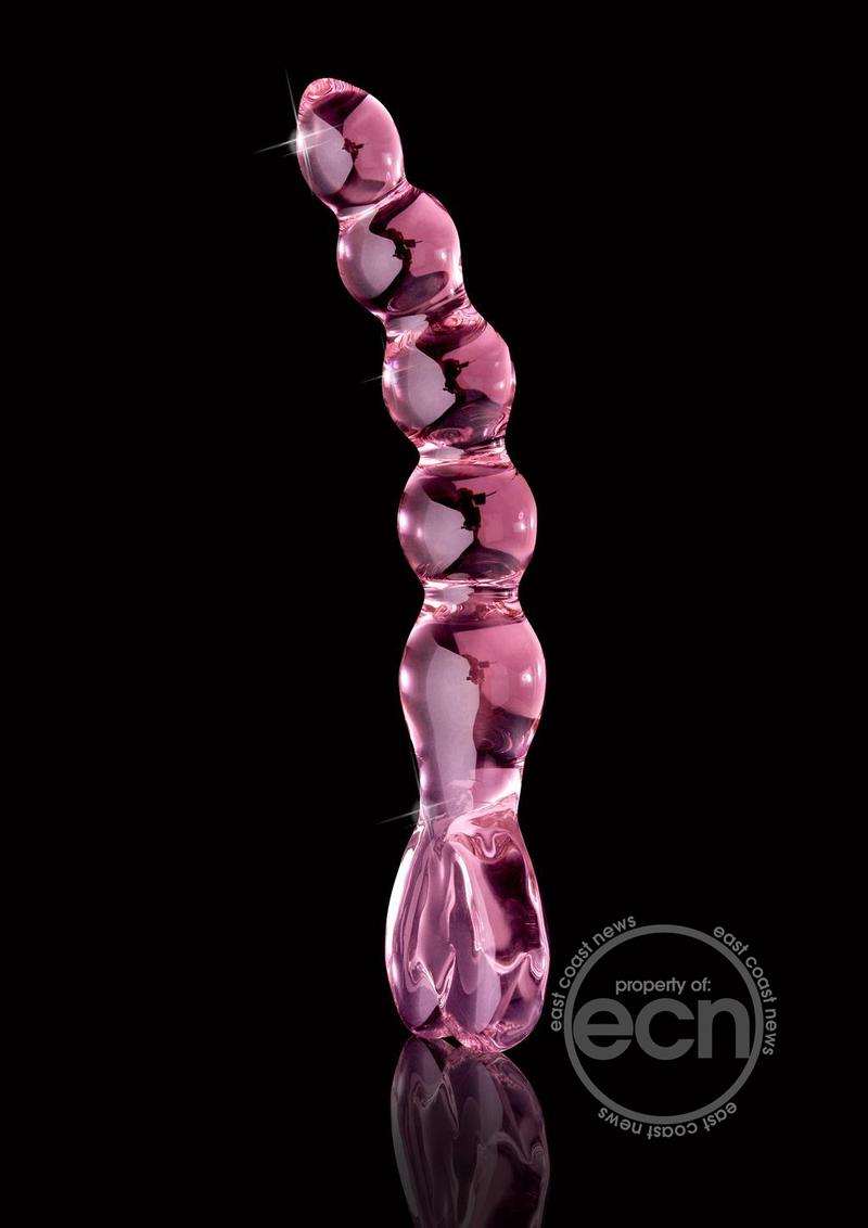 Icicles No. 43 Beaded Glass - Pink