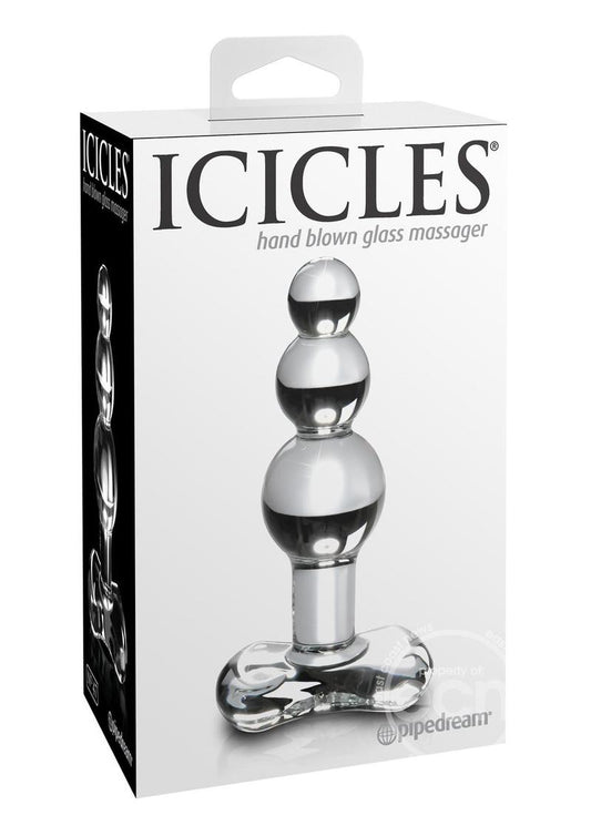 Icicles No. 47 Beaded Glass Anal Plug - Clear