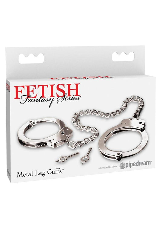 Fetish Fantasy Metal Leg Cuffs Silver