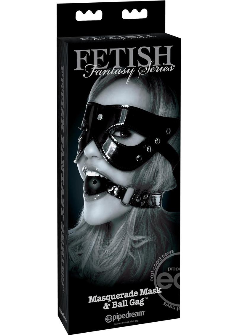 Fetish Fantasy Series Limited Edition Masquerade Mask & Ball Gag Set - Black