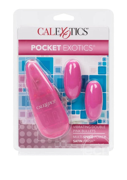 Pocket Exotics Vibrating Double Pink Passion Bullets - Pink