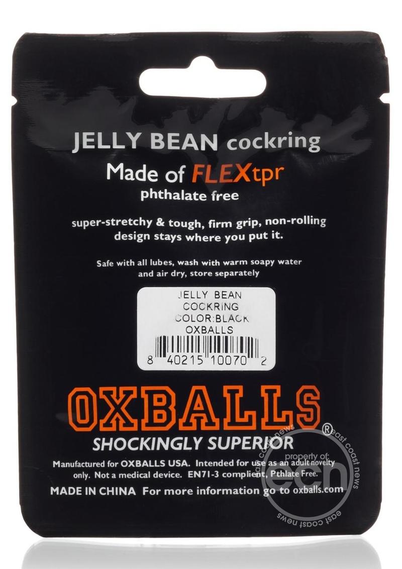 Oxballs Atomic Jock Jelly Bean Cock Ring - Black