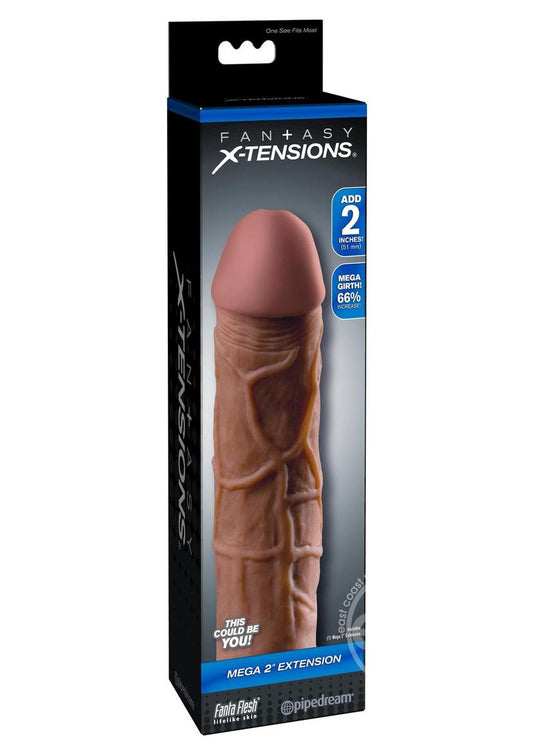 Fantasy X-Tensions Mega 2in Extension Sleeve 8in - Chocolate